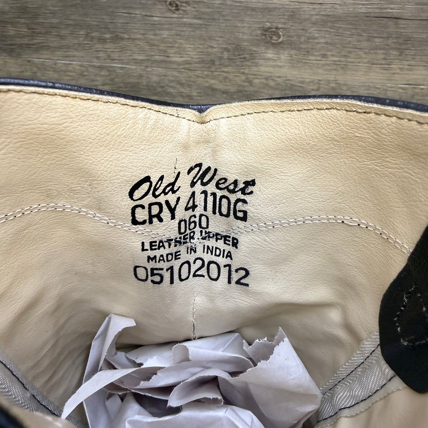 Old West Youth - Size 6 - Black Cowboy Boots Style CRY4110G