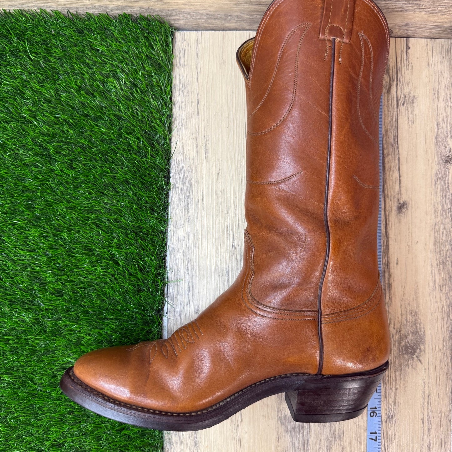 Nocona Men - Size 10D - Vintage Brown Western Cowboy Boots Style 3420C