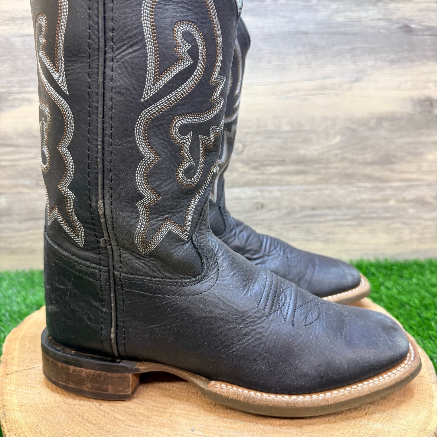 Cody James Youth - Size 5D - Black Square Cowboy Boots BCBSP23P7
