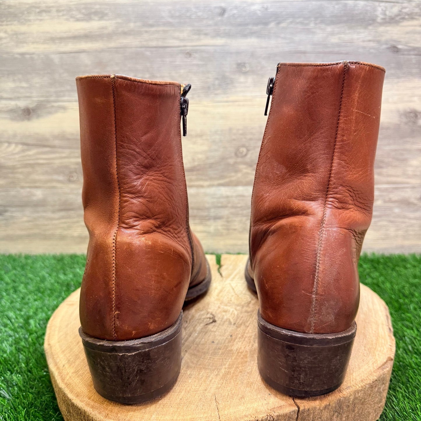Levi’s Men - Size 12M - Vintage Cognac Zip Ankle Boots 04633