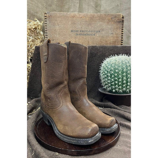 Durango Women - Size 7.5M - Brown Square Toe Crossroads Cowboy Boots Style RD594