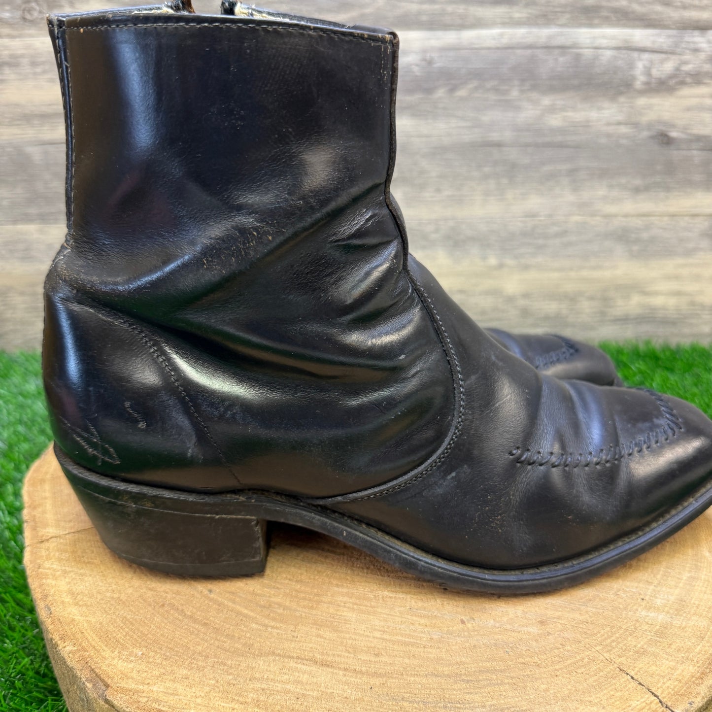 Wrangler Men - Size 10EE - Vintage Black Ankle Zipper Boots Style 45719