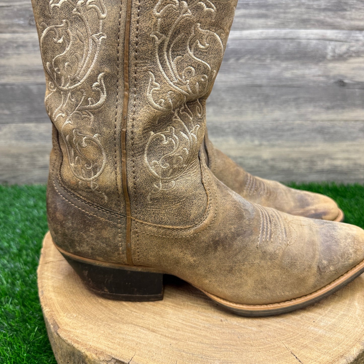 Twisted X Women - Size 9B - Bomber Brown Stitch Cowboy Boots Style WWT0025