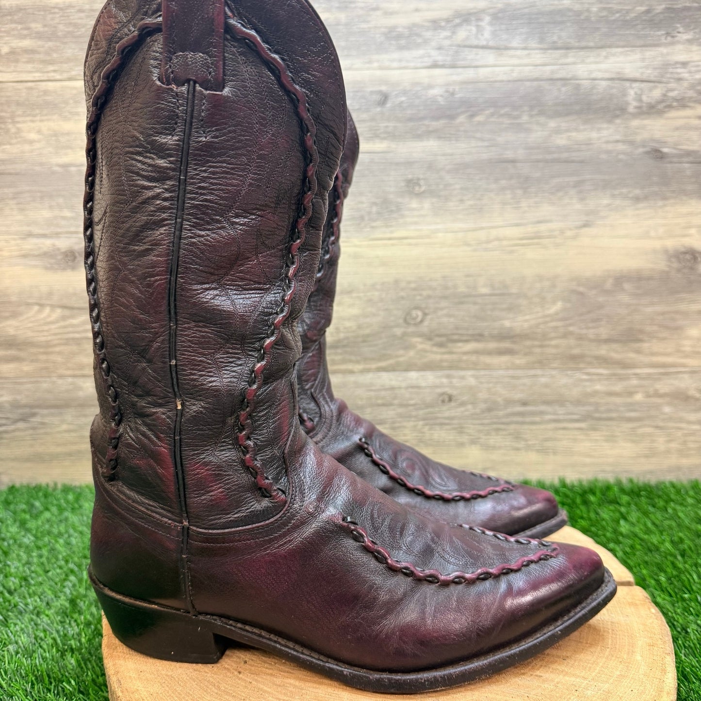 Dan Post Men - Size 8D - Vintage Black Cherry Bucklace Cowboy Boots DP26679
