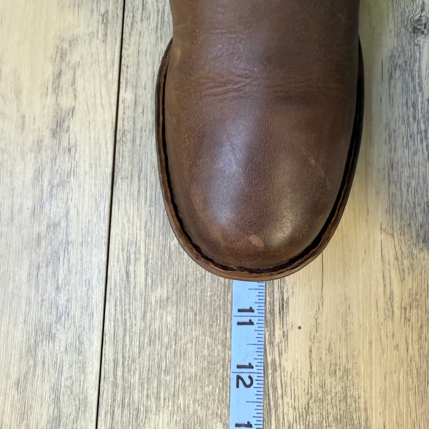 Born Women - Size 7M - Brown Strappy Zipper Boots D70223