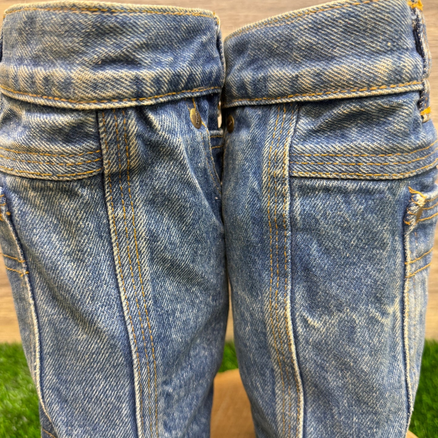 Azamra Women - Size 8M - Vintage 80s Blue Jean Israel Made Boots
