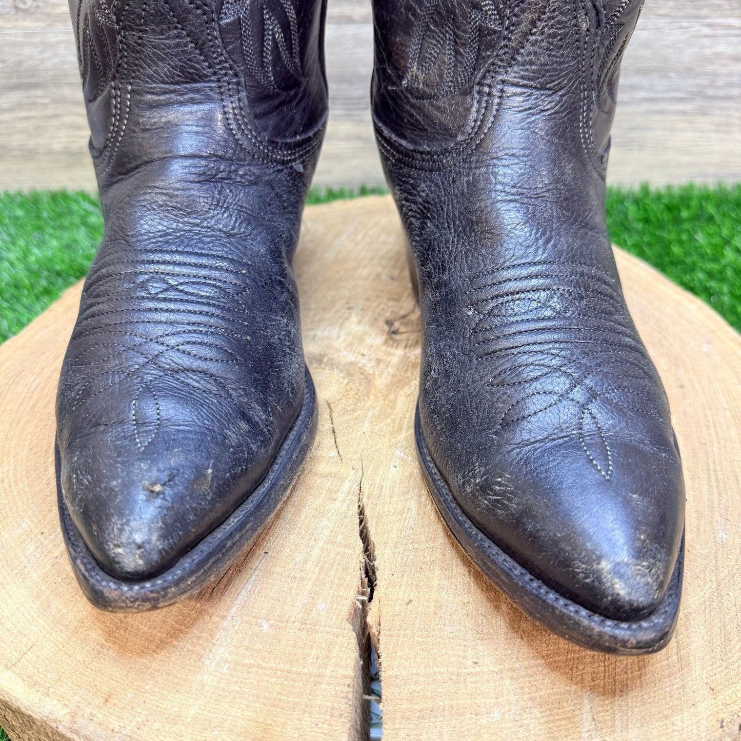 Nocona Men - Size 7.5D - Non Original Black Western Cowboy Boots 3806B