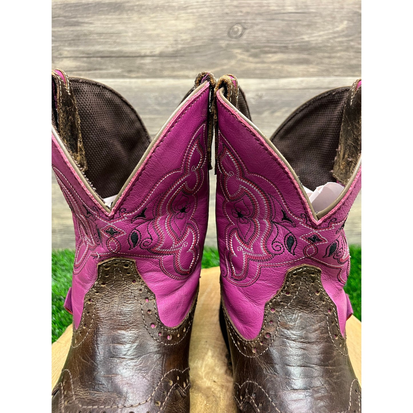 Justin Gypsy Women - Size 9B - Brown/Purple Cowboy Boots Style L9926