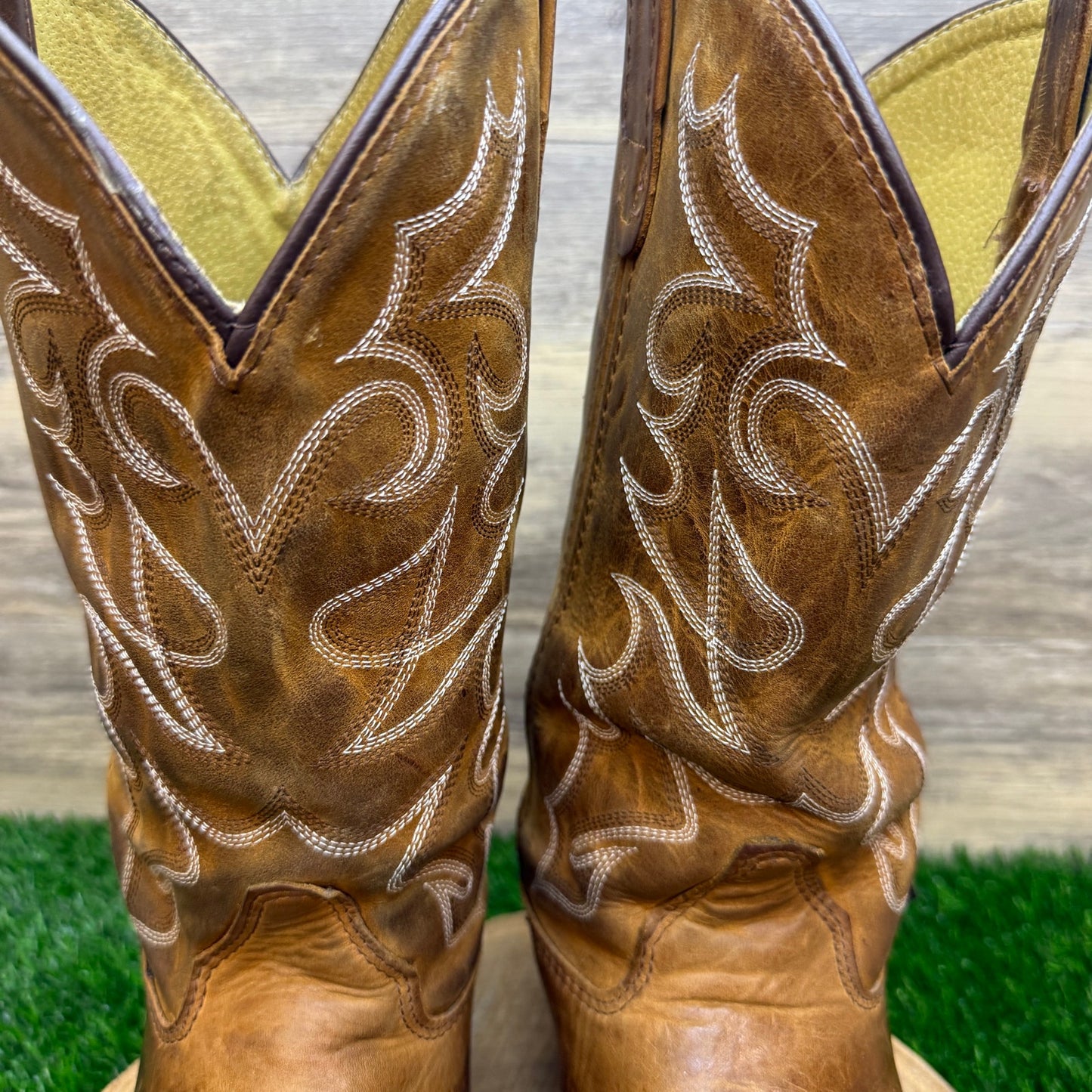 Double H Men - Size 12 - Brown Steel Toe Western Cowboy Boots
