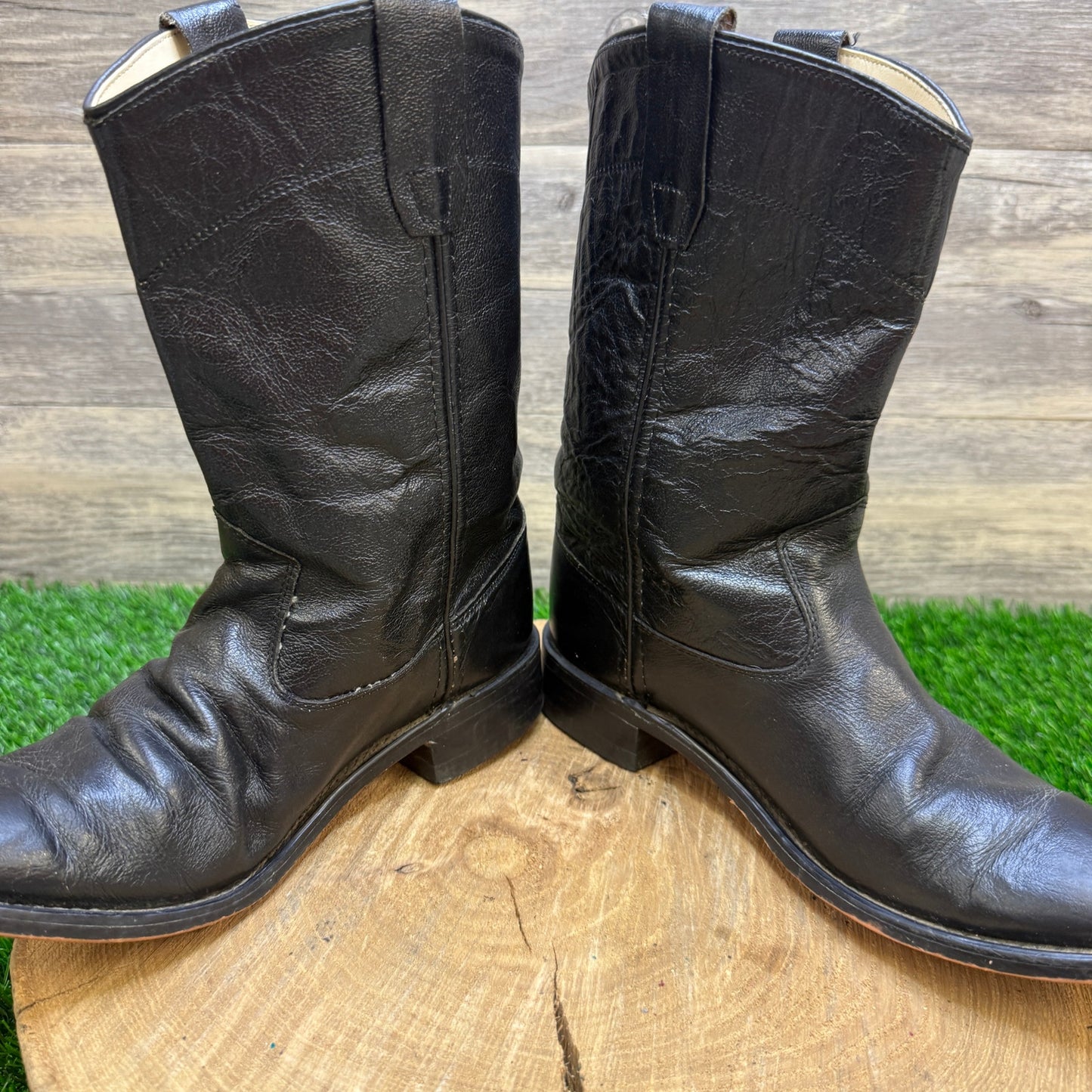 Old West Youth - Size 6 - Black Cowboy Boots Style CRY4110G