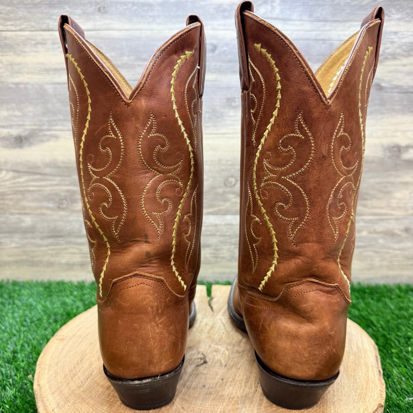 Justin Women - Size 8B - Golden Saltillo Western Cowboy Boots L4936