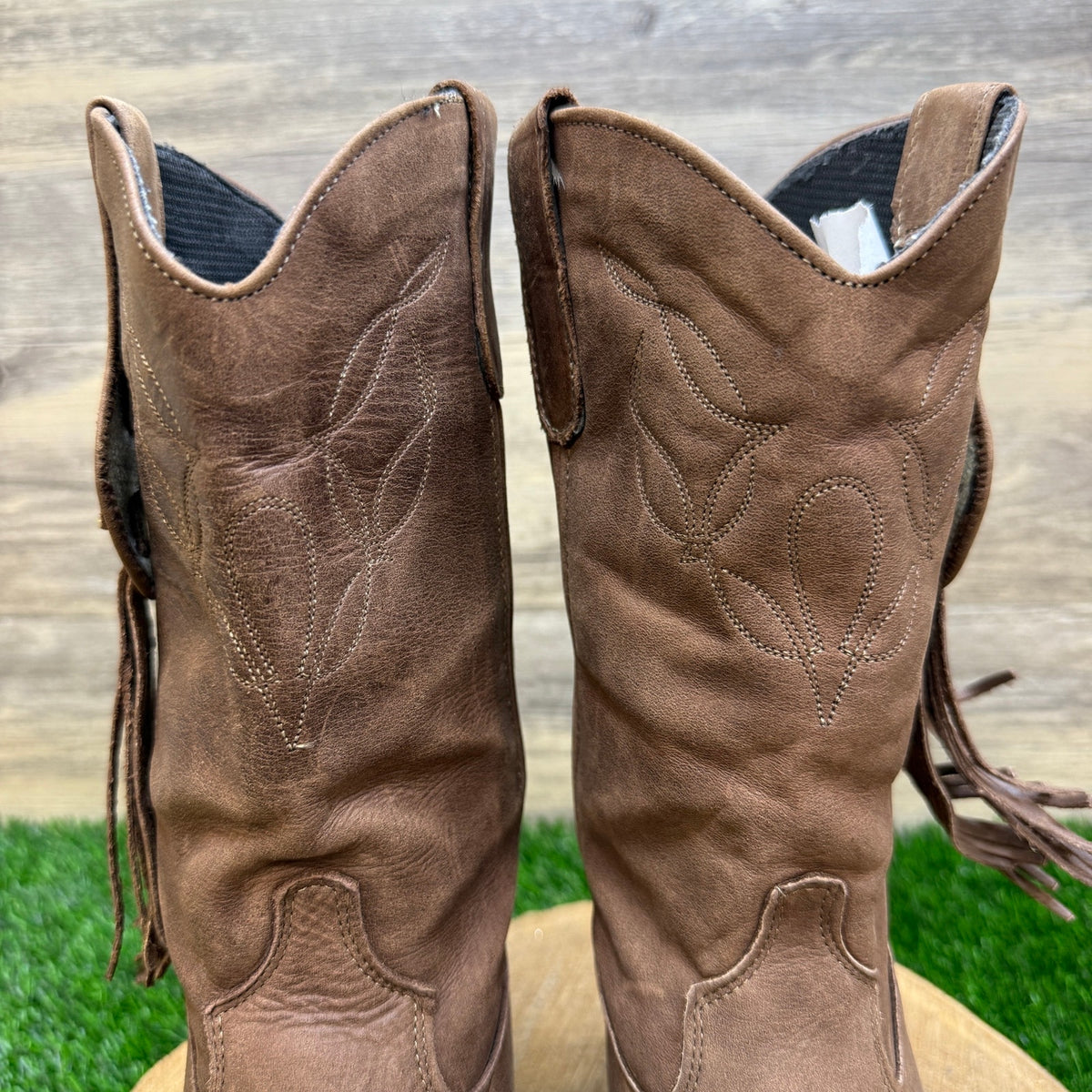 Laredo Women - Size 8M - Vintage Brown Fringe Western Cowboy Boots Style 16682