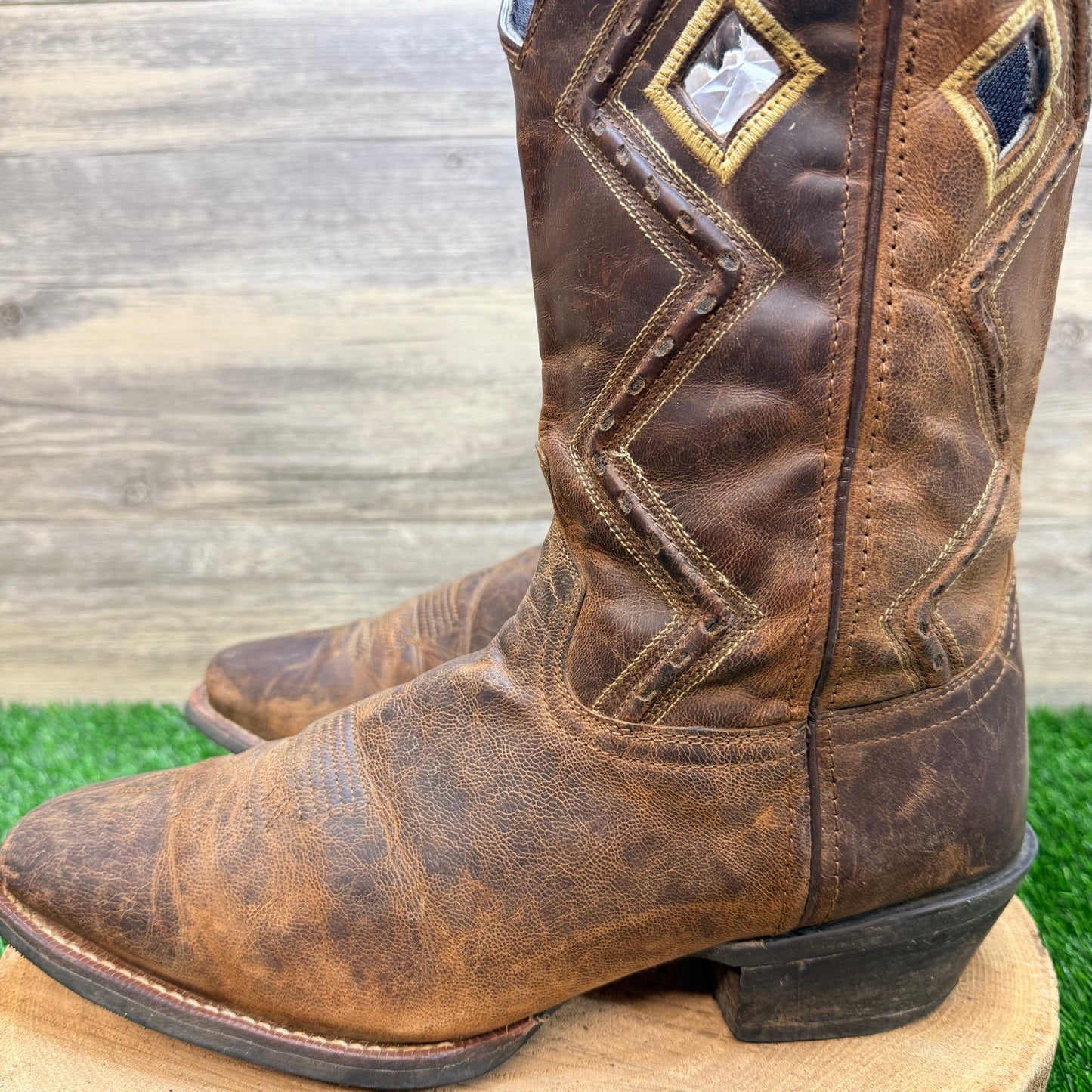 Laredo Men - Size 11EW - Brown Square Toe Western Cowboy Boots 68329