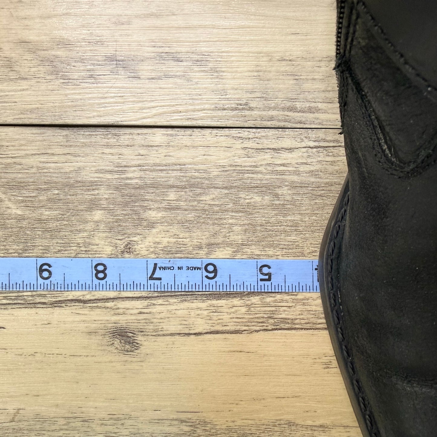 Sun and Stone Women - Size 8 - Black Harness Square Toe Ankle Zipper Boots