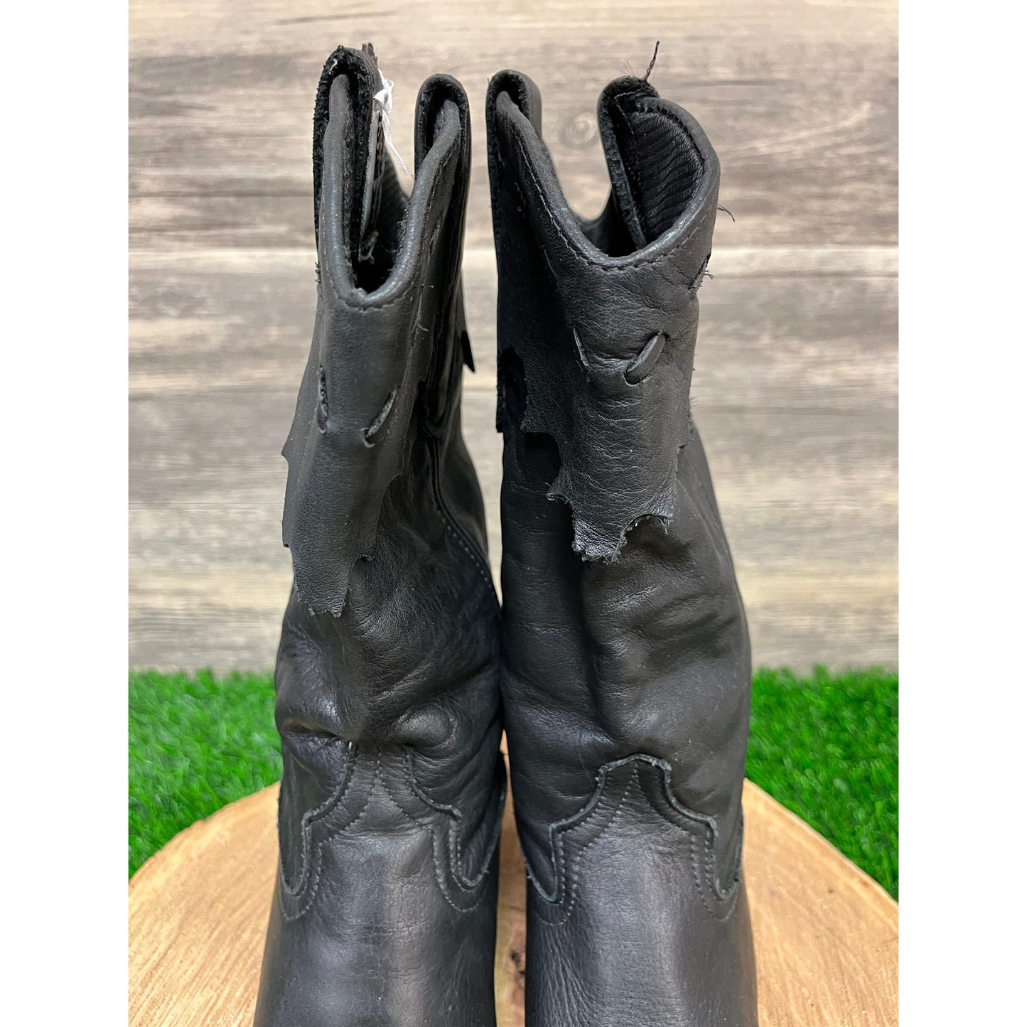 Code West Women - Size 6M - Vintage Black Soft Leather Cowboy Boots Style 170