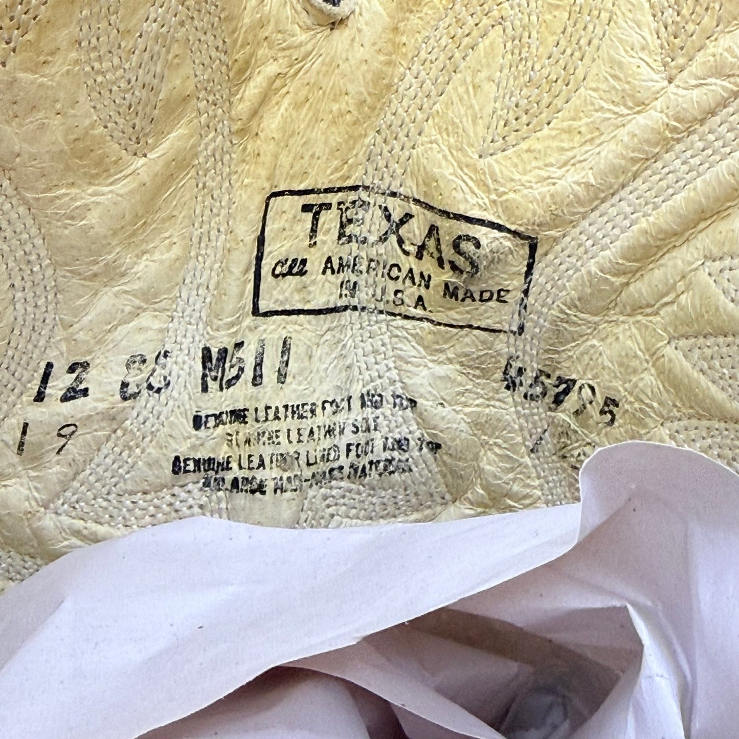 Texas Men - Size 12EE - Tan Soft Western Cowboy Boots M511