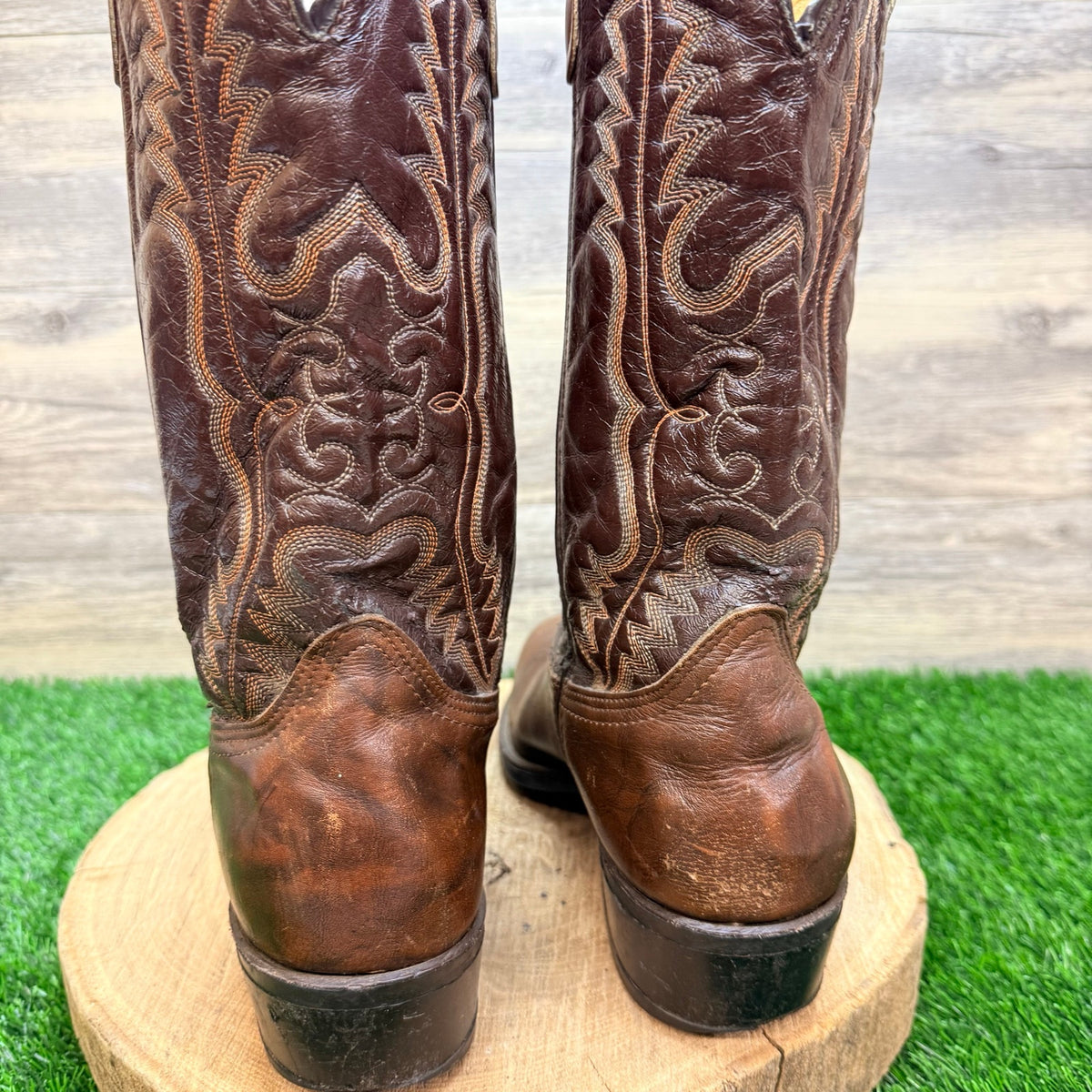 Iron Age Men - Size 10 - Vintage Brown Steel Toe Cowboy Boots K7395320