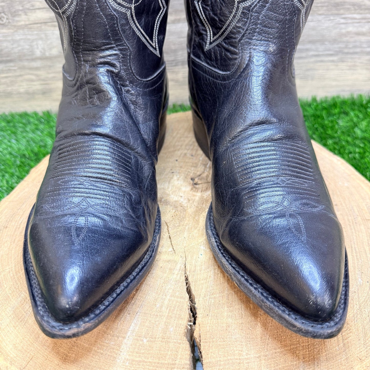 Tony Lama Men - Size 11D - Vintage Black Western Cowboy Boots 2966