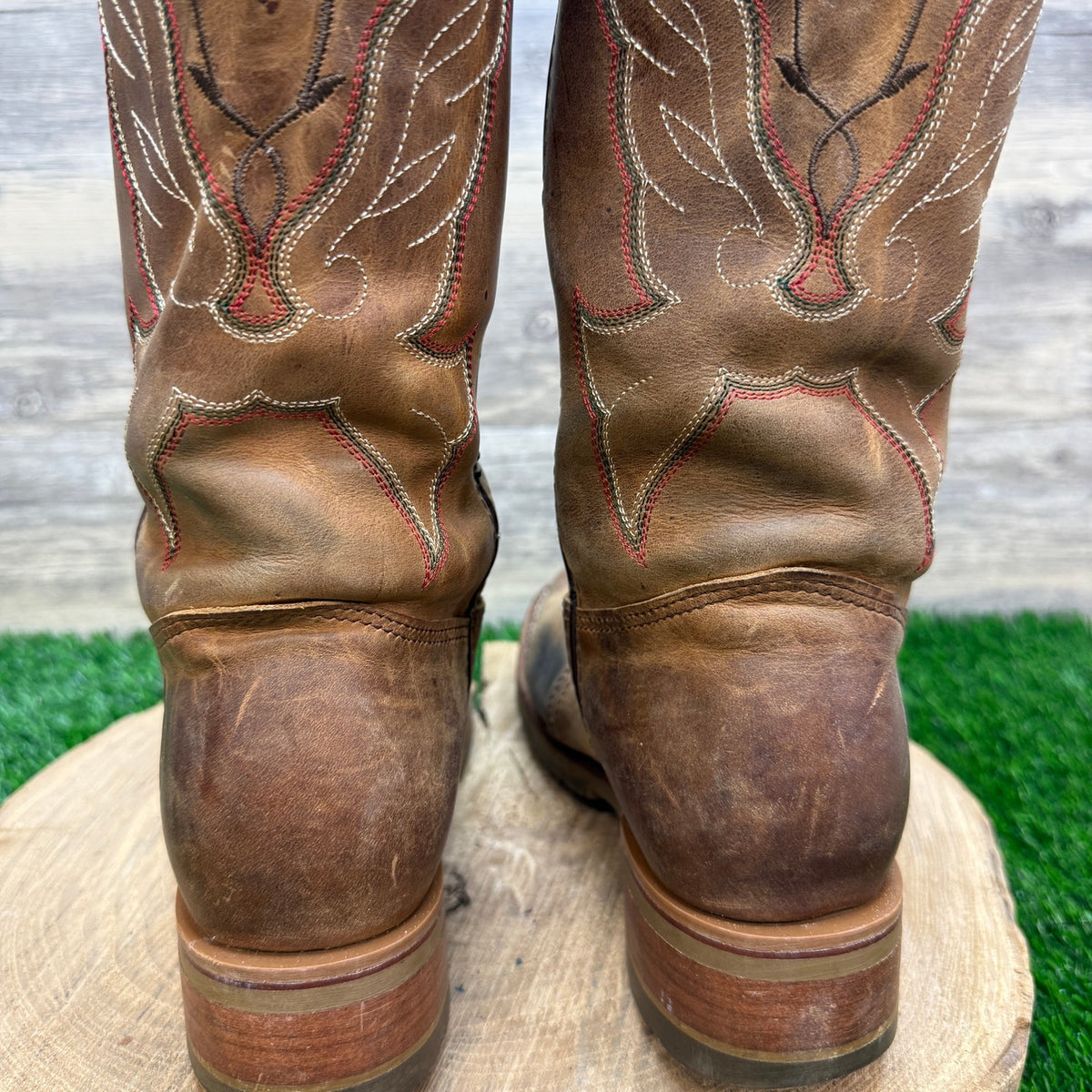 Double H Women - Size 6.5M - Brown Square Toe Western Cowboy Boots Style DH5314