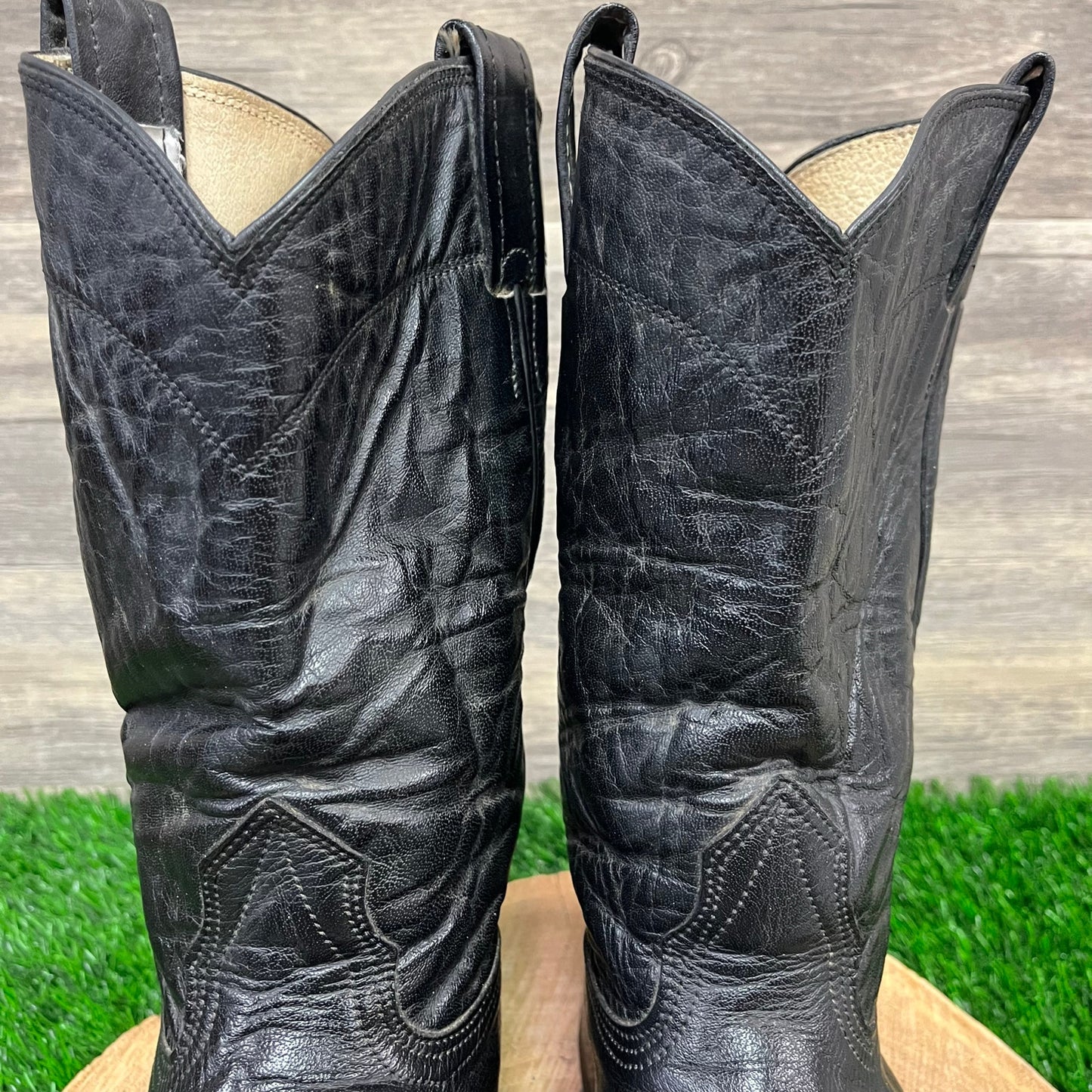 Nocona Women - Size 9.5B - Vintage Black Roper Cowboy Boots Style 111