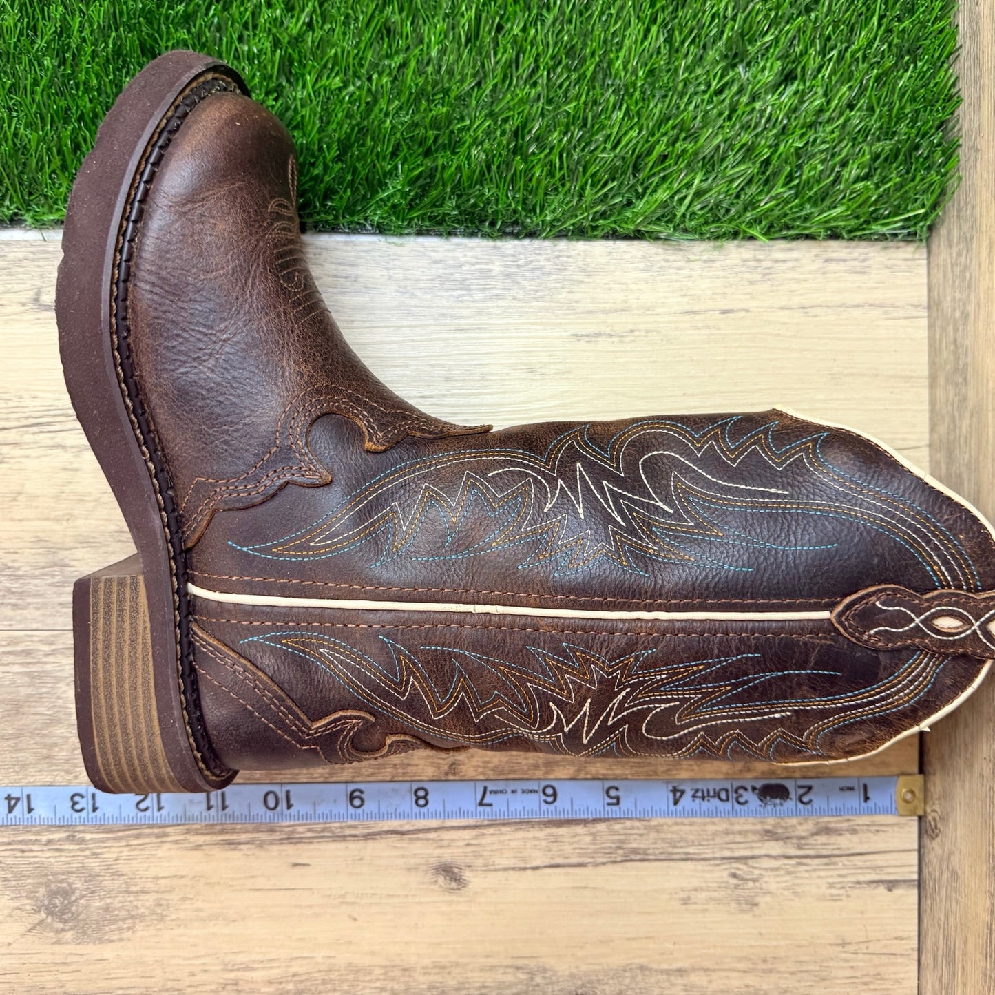 Justin Gypsy Women - Size 5B - Brown / Turquoise Cowboy Boots L2911