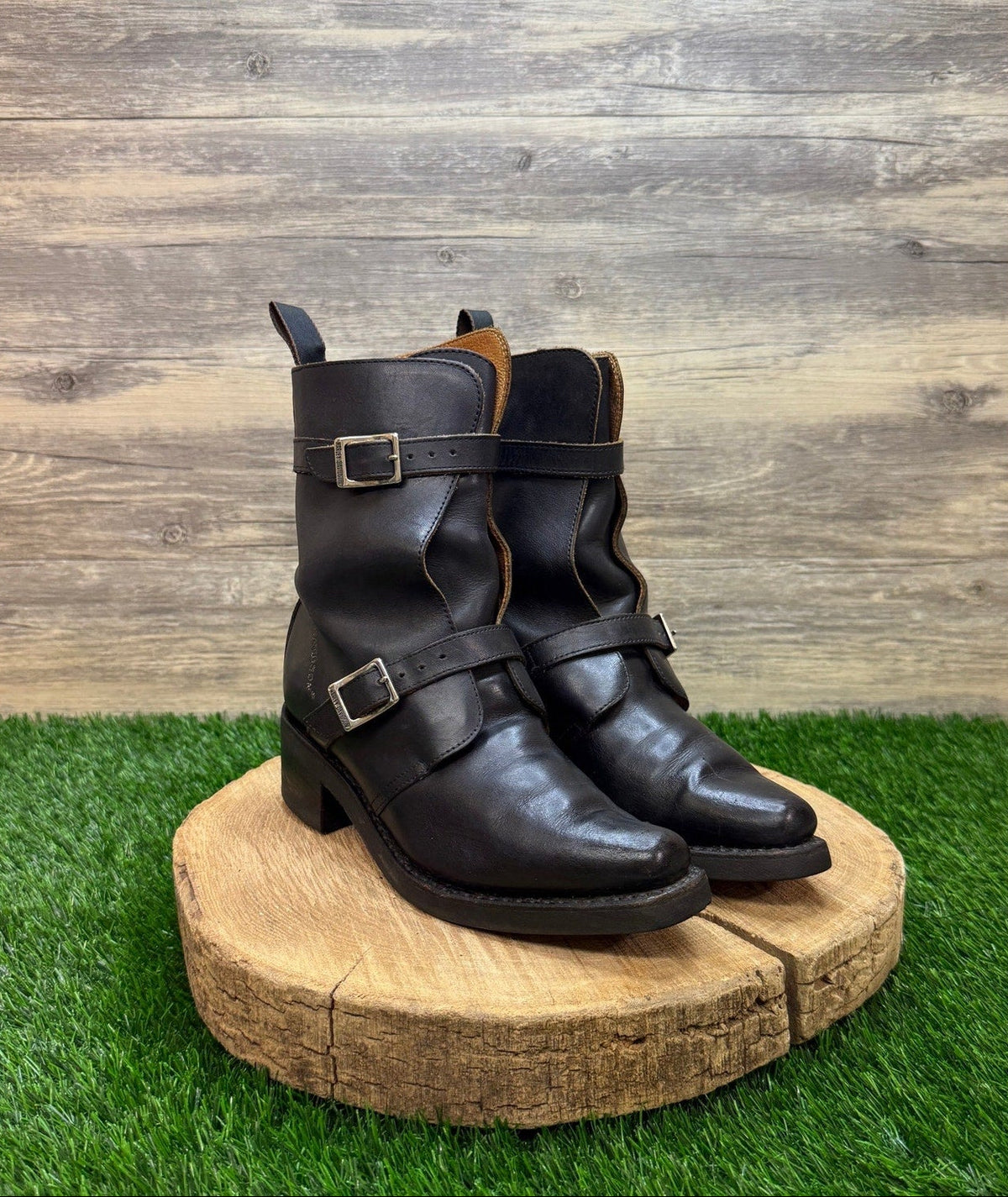 Harley Davidson Women - Size 7 - Black Buckle Moto Boots Style 98400-97VW