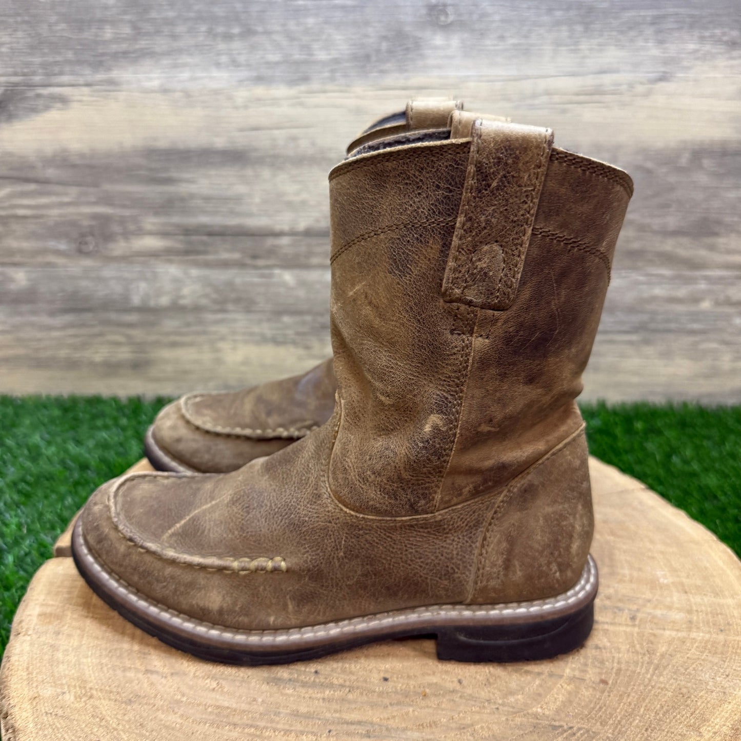 Smoky Mountain Youth - Size 1R - Tan Cowboy Boots Style 3918C
