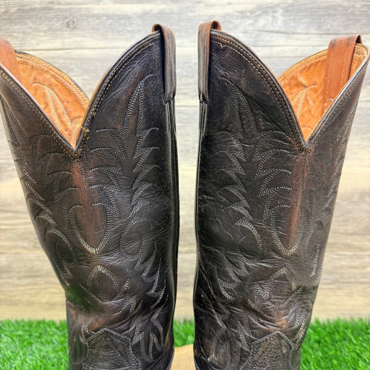 Nocona Men - Size 7.5D - Non Original Black Western Cowboy Boots 3806B