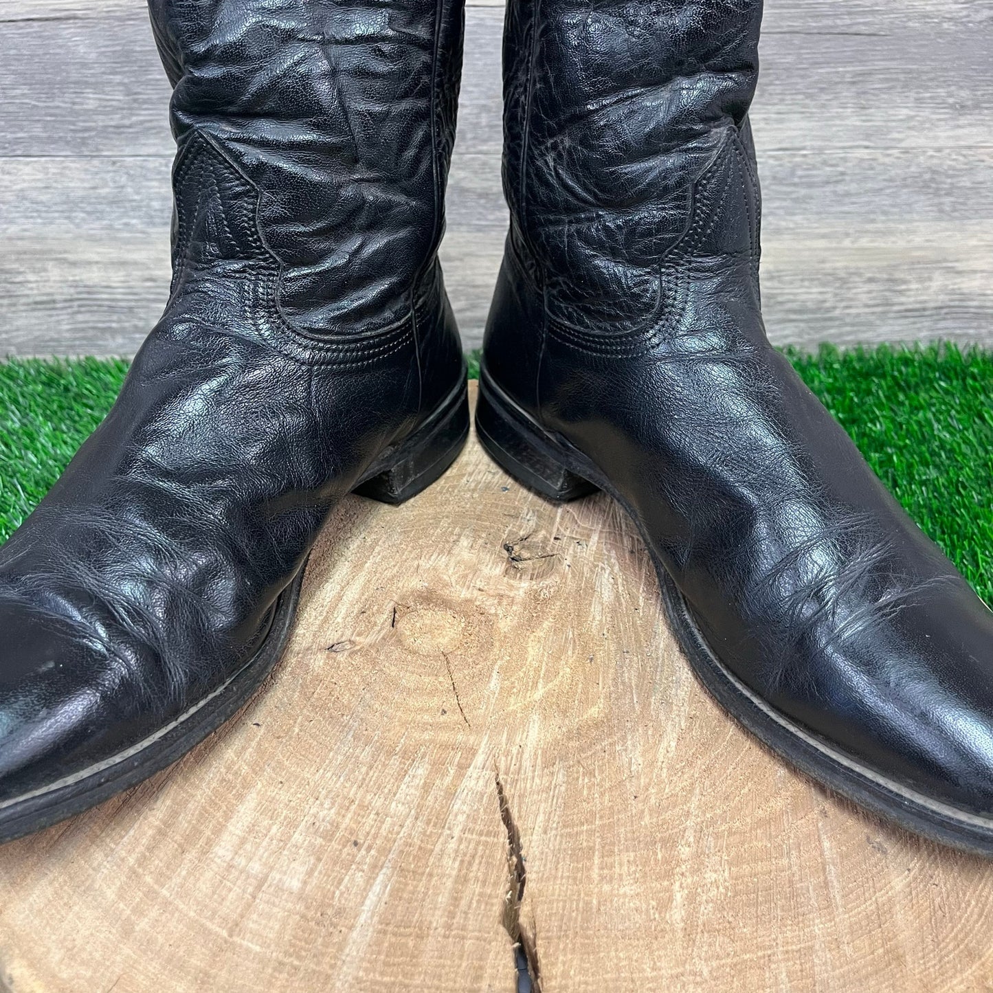 Nocona Women - Size 9.5B - Vintage Black Roper Cowboy Boots Style 111