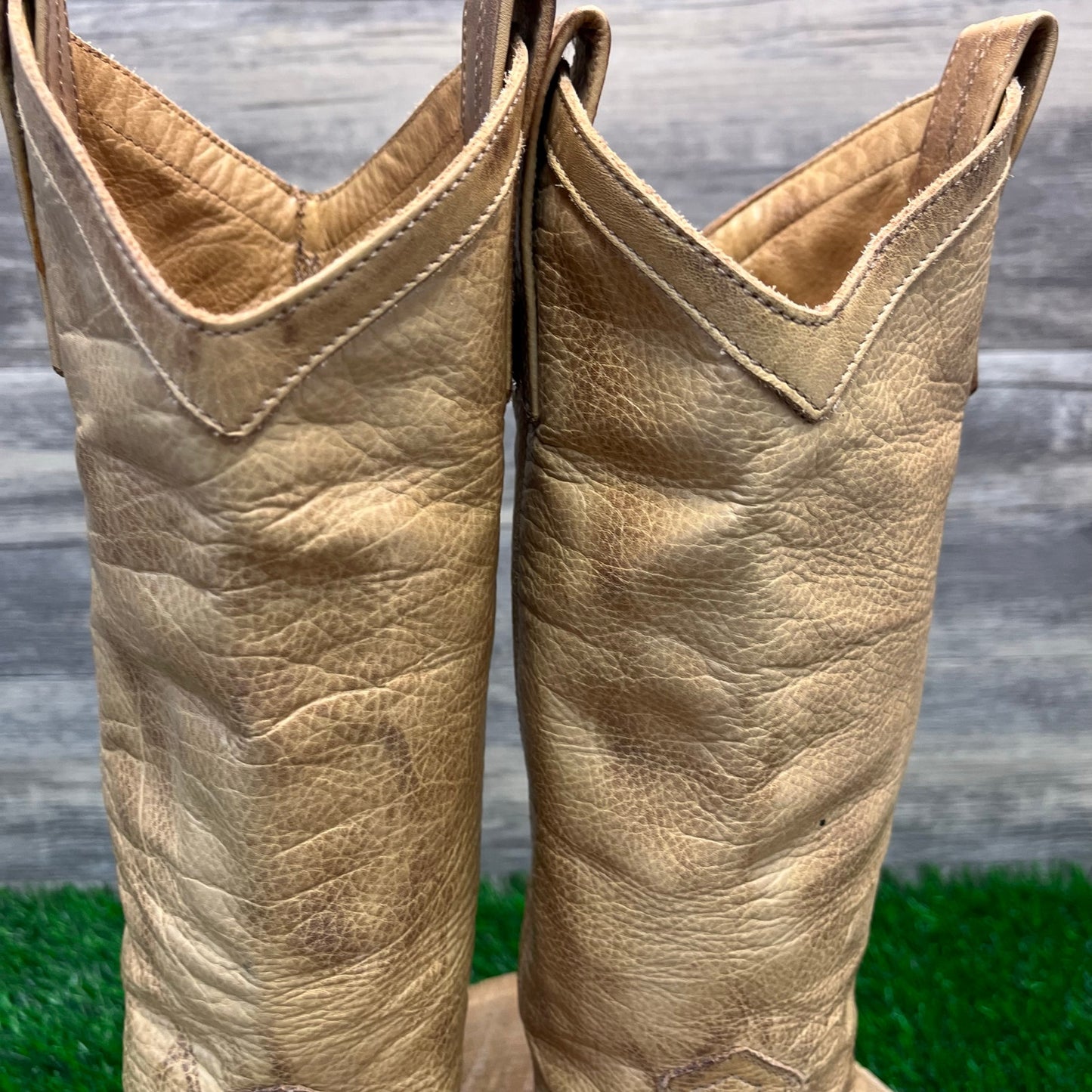 Frye Women - Size 5.5B - Sand Color Soft Leather Cowboy Boots Style 77685