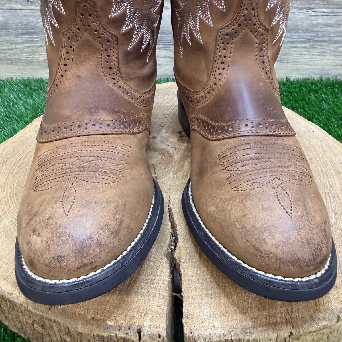 Ariat Women - Size 7.5B - Brown Stockman Cowboy Boots Style 29427