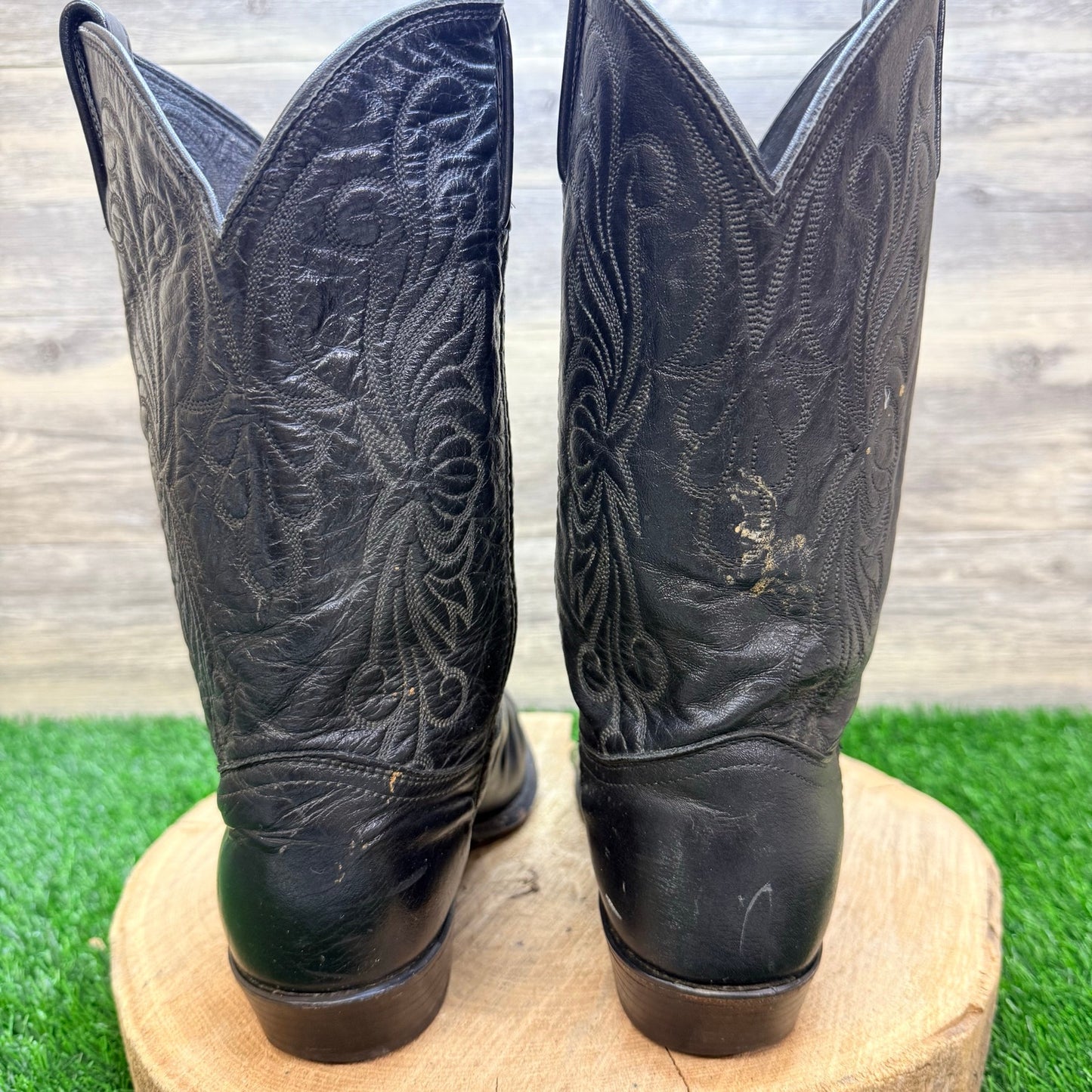 Dan Post Women - Size 10M - Vintage Black Western Cowboy Boots 9696