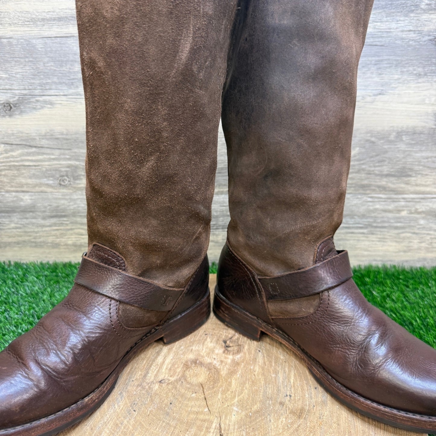 Frye Women - Size 9B - Dark Brown Suede Riding Boots Style 76607