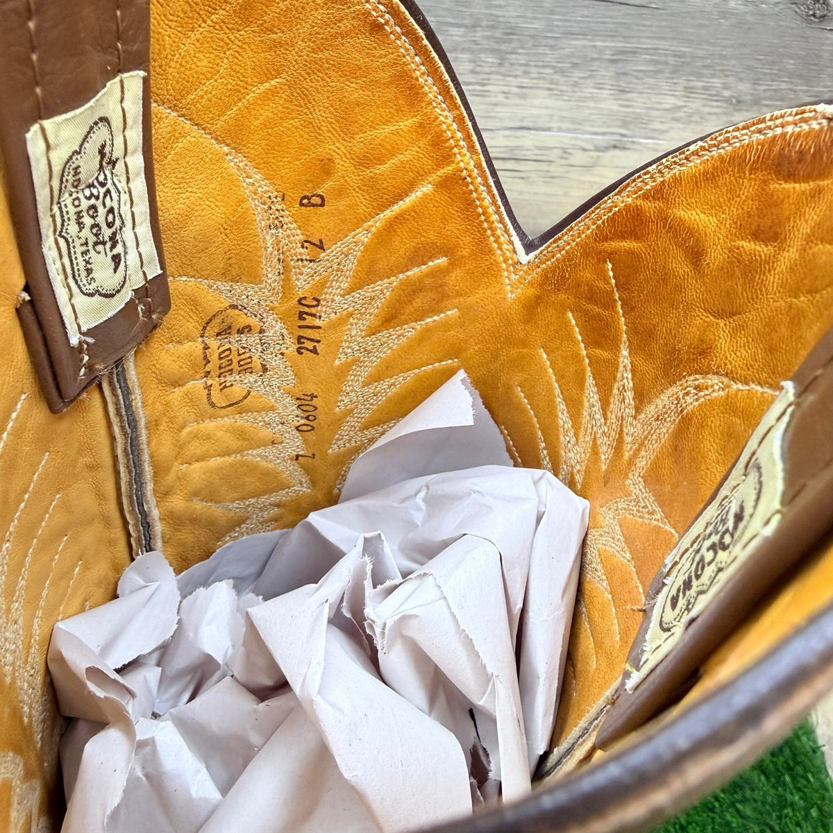 Nocona Men - Size 12B - Tan / Brown Python Snake Western Cowboy Boots 2717C