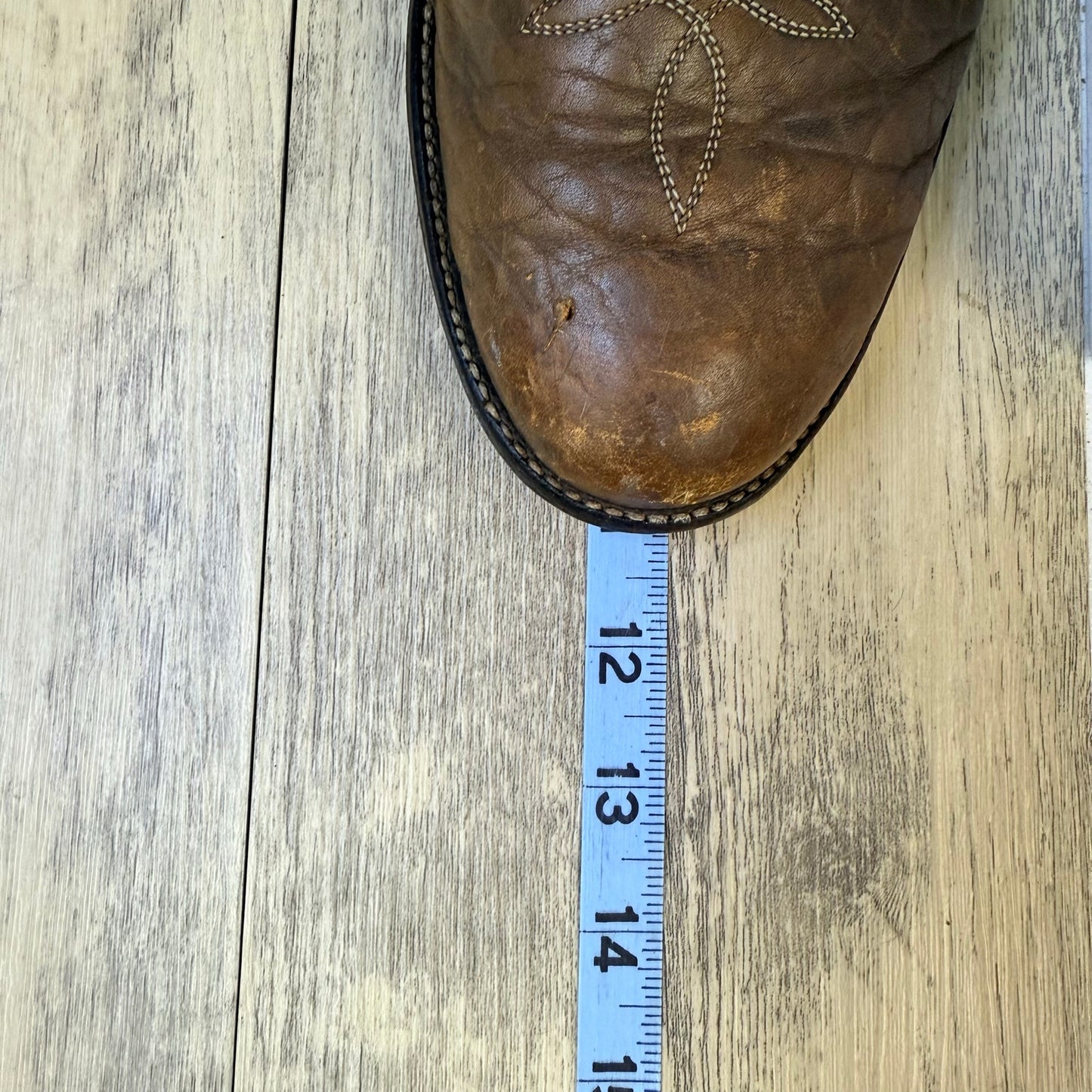 Tony Lama Men - Size 9D -  Vintage Brown  / Black Cowboy Boots 6442