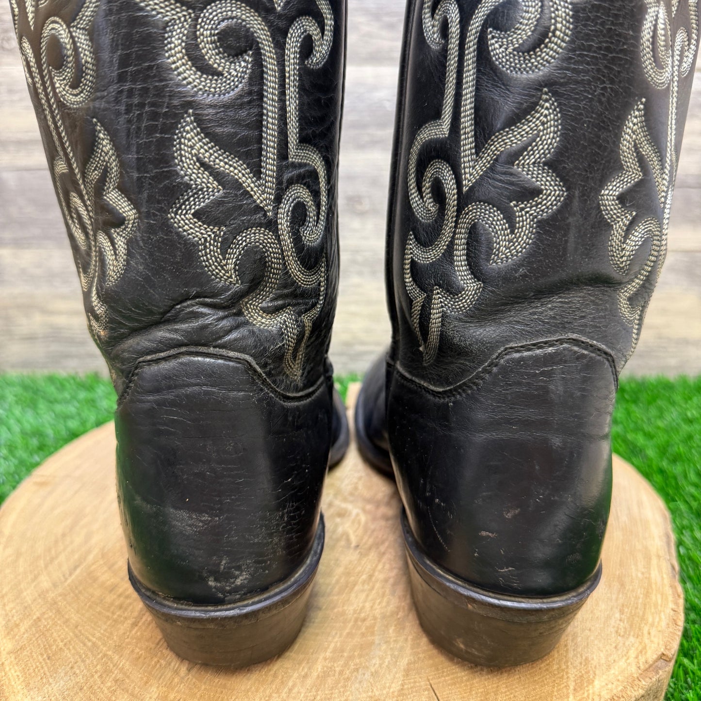 Justin Men - Size 10D - Black London Cowboy Boots Style 1409