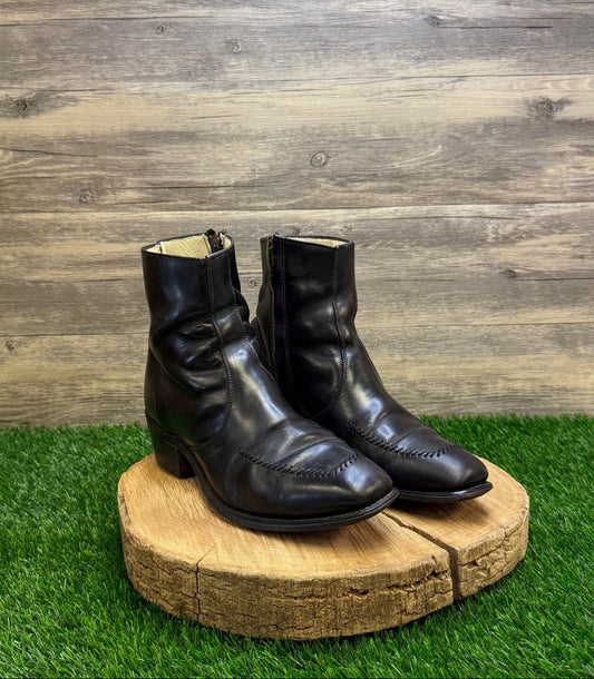 Wrangler Men - Size 10EE - Vintage Black Ankle Zipper Boots Style 45719