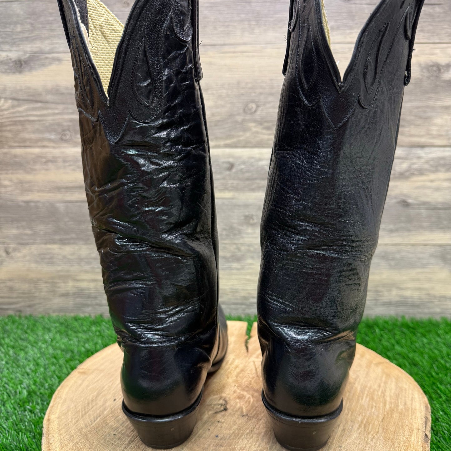 Unknown Women - Size 6 - Vintage Black Cutout Cowboy Boots 2175
