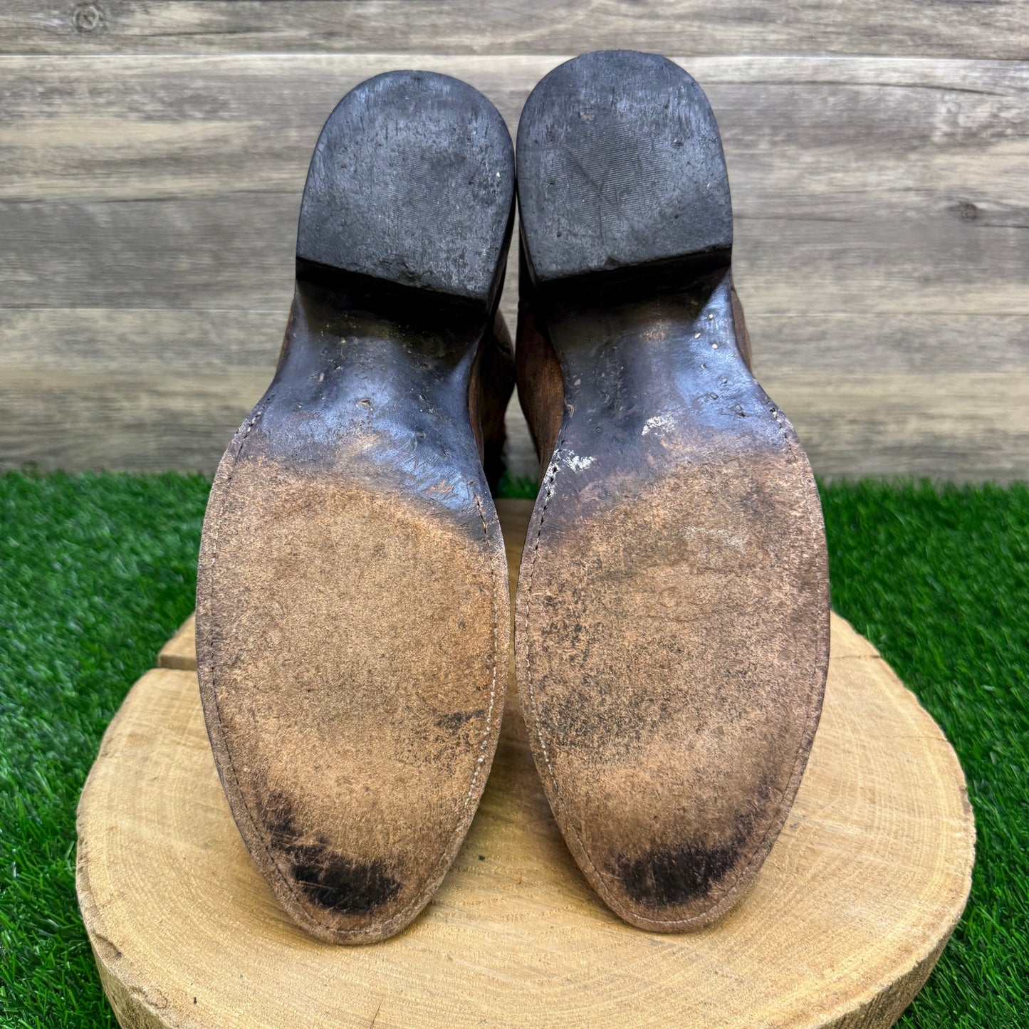 JB Dillon Men - Size 10D - Brown Goat Skin Cowboy Boots Style JBM3205