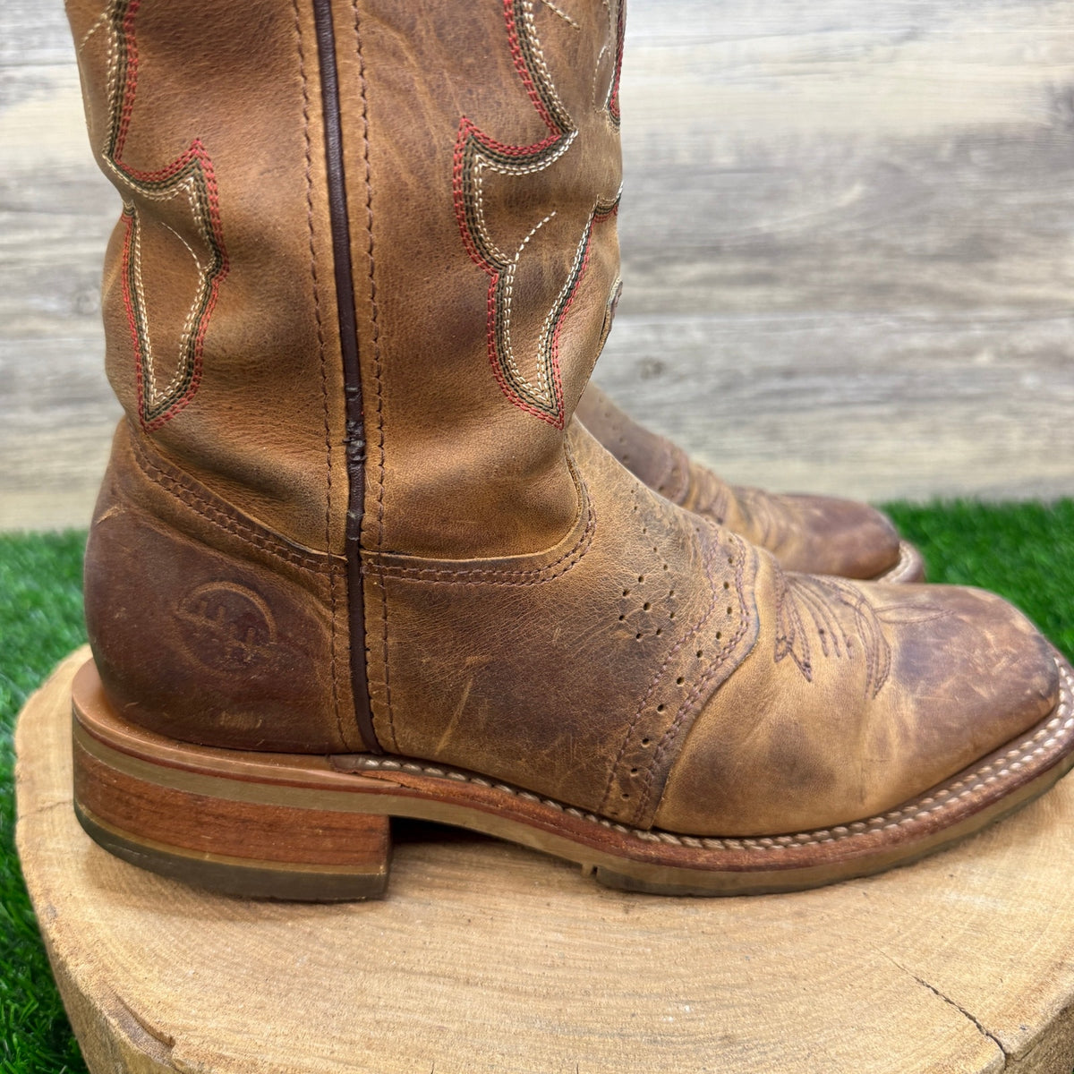 Double H Women - Size 6.5M - Brown Square Toe Western Cowboy Boots Style DH5314
