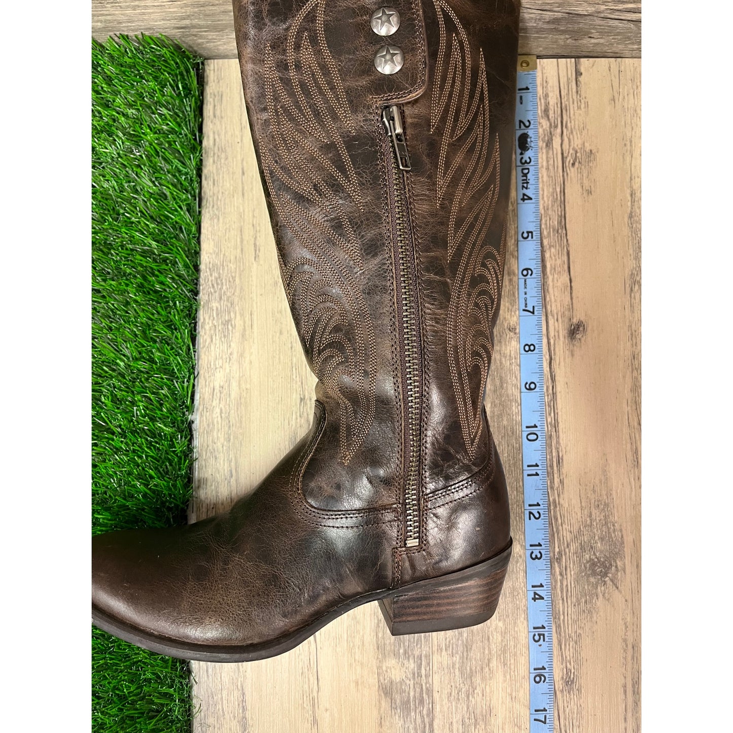 Ariat Women - Size 6B - Brown Zipper Tall Shaft Cowboy Boots Style 10012885