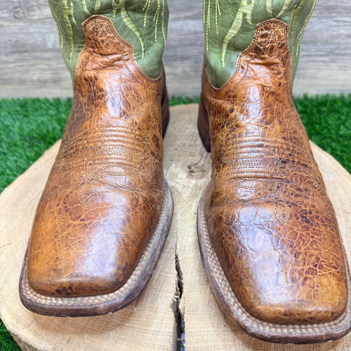 Ariat Men - Size 11.5D - Brown / Green Mesteno Square Toe Cowboy Boots 10006841