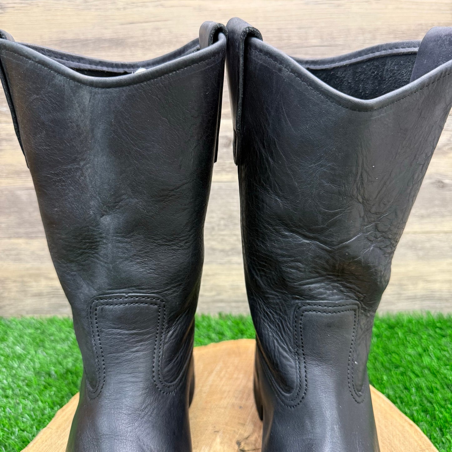Brahma Men - Size 9.5M - Black Pull On Cowboy Boots Style 531136