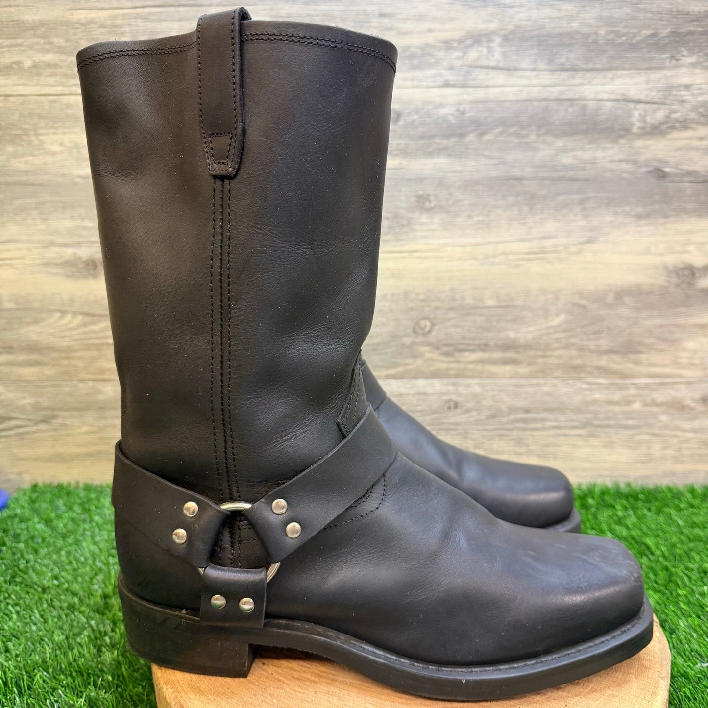Dingo Men - Size 12EW - Black Square Toe Moto Boots DI19057