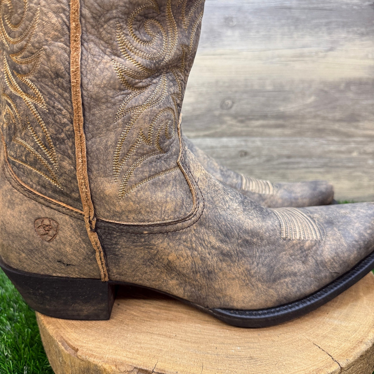 Ariat Men - Size 13D - Distressed Tan Easy Step Western Cowboy Boots 10023167