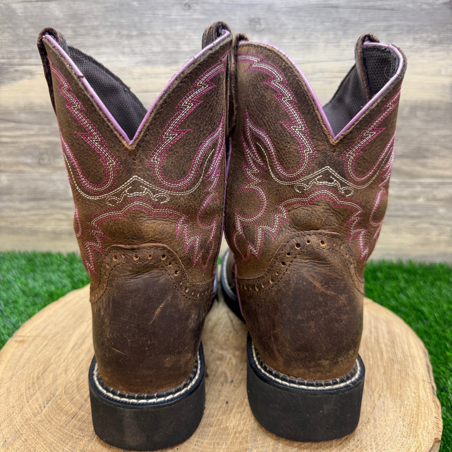 Justin Gypsy Women - Size 7.5B - Brown/Pink Cowboy Boots Style L9903