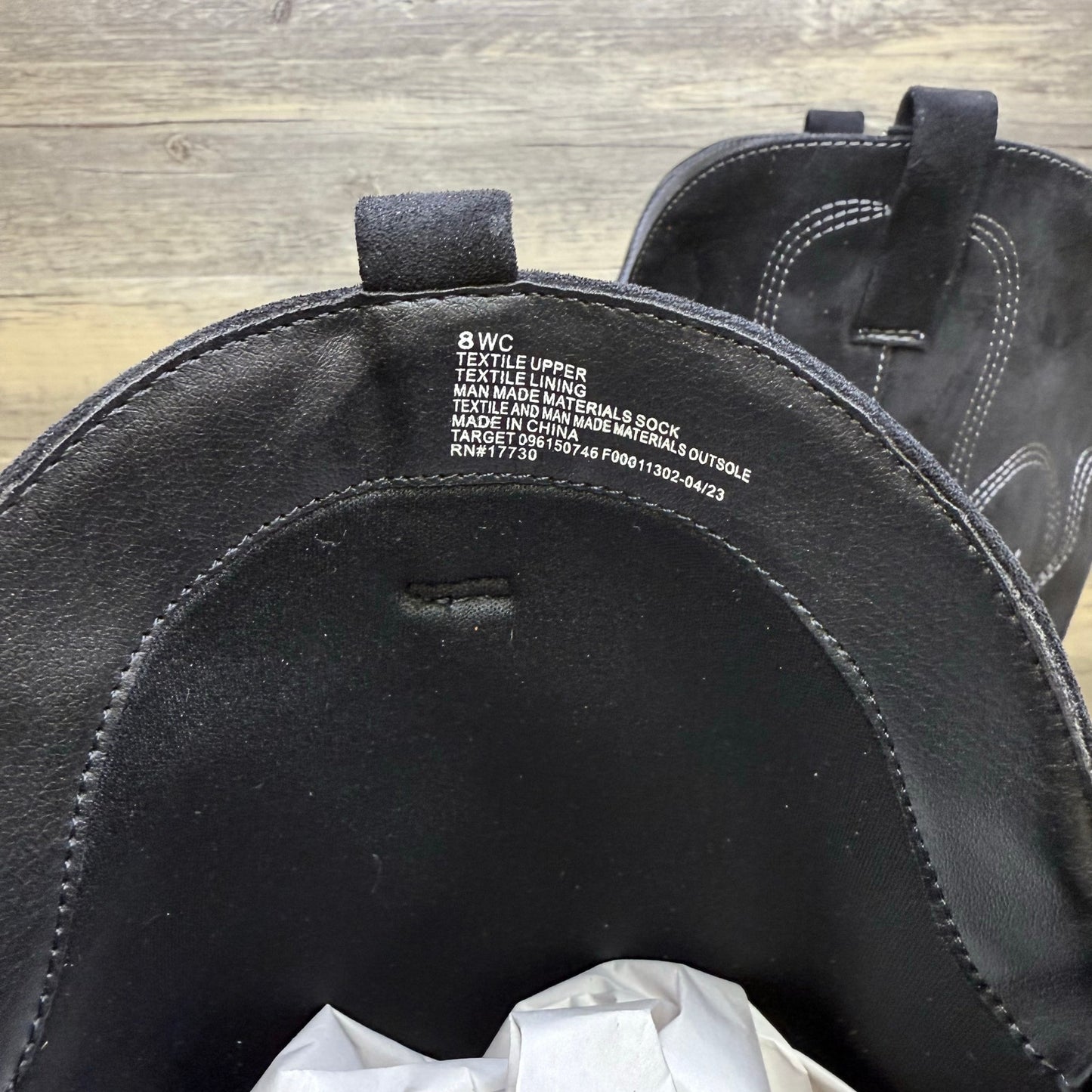 Universal Thread Women - Size 8W - Black Tall Zipper Faux Boots