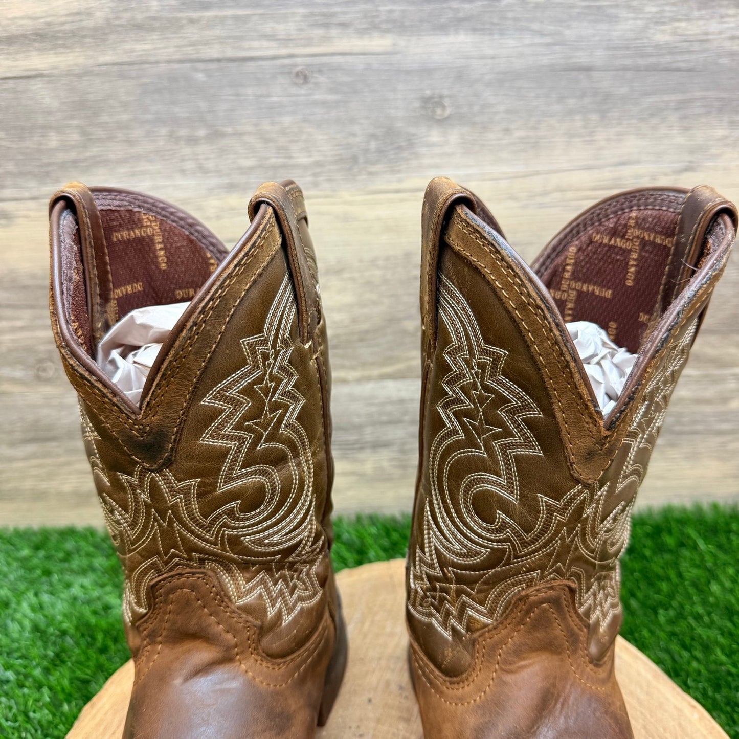 Durango Youth - Size 3.5M - Brown Square Toe Boots DBT0239Y