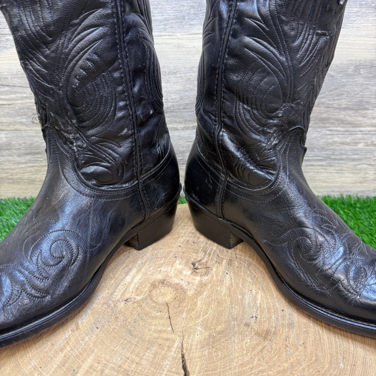 Laredo Men - Size 9.5 EE - Vintage Black Western Cowboy Boots Style 2630