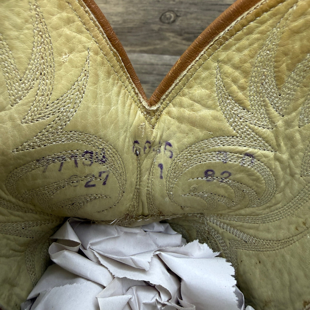 Dan Post Men - Size 9D - Vintage Golden Sand Lizard Western Cowboy Boots 77134